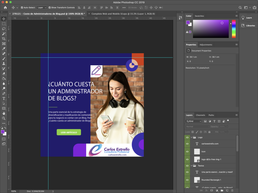 Uso de Photoshop para creación de imágenes para Blog